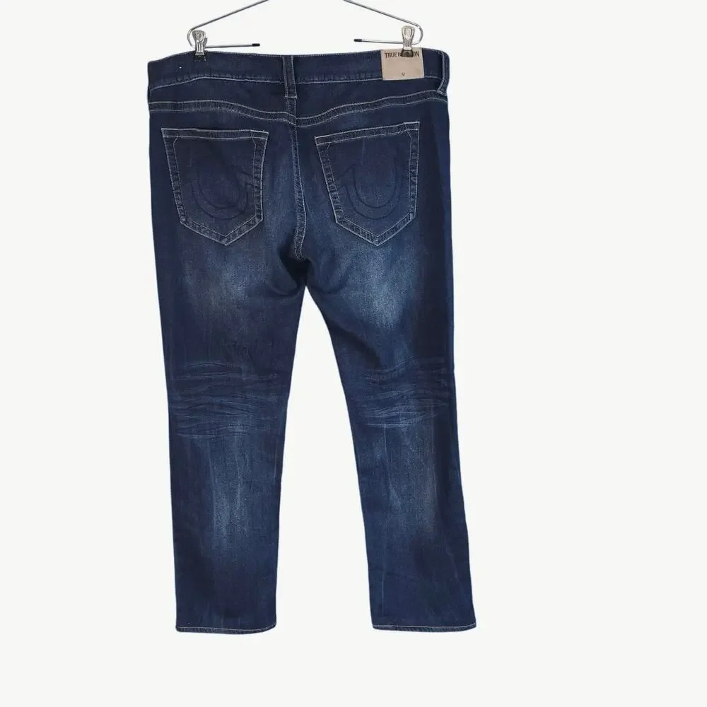 True Religion Geno Relaxed Slim Denim Jeans Dark Wash Men's Size 40